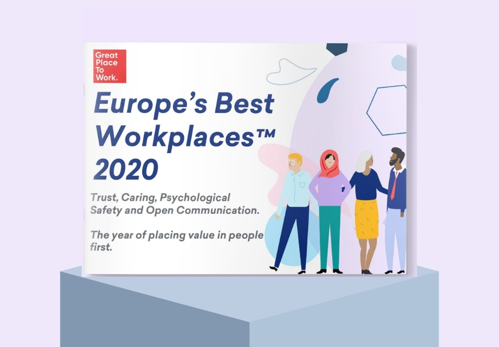 Publication-Front-Cover-on-pedestal-europes-best-workplaces-2020-lilac-background