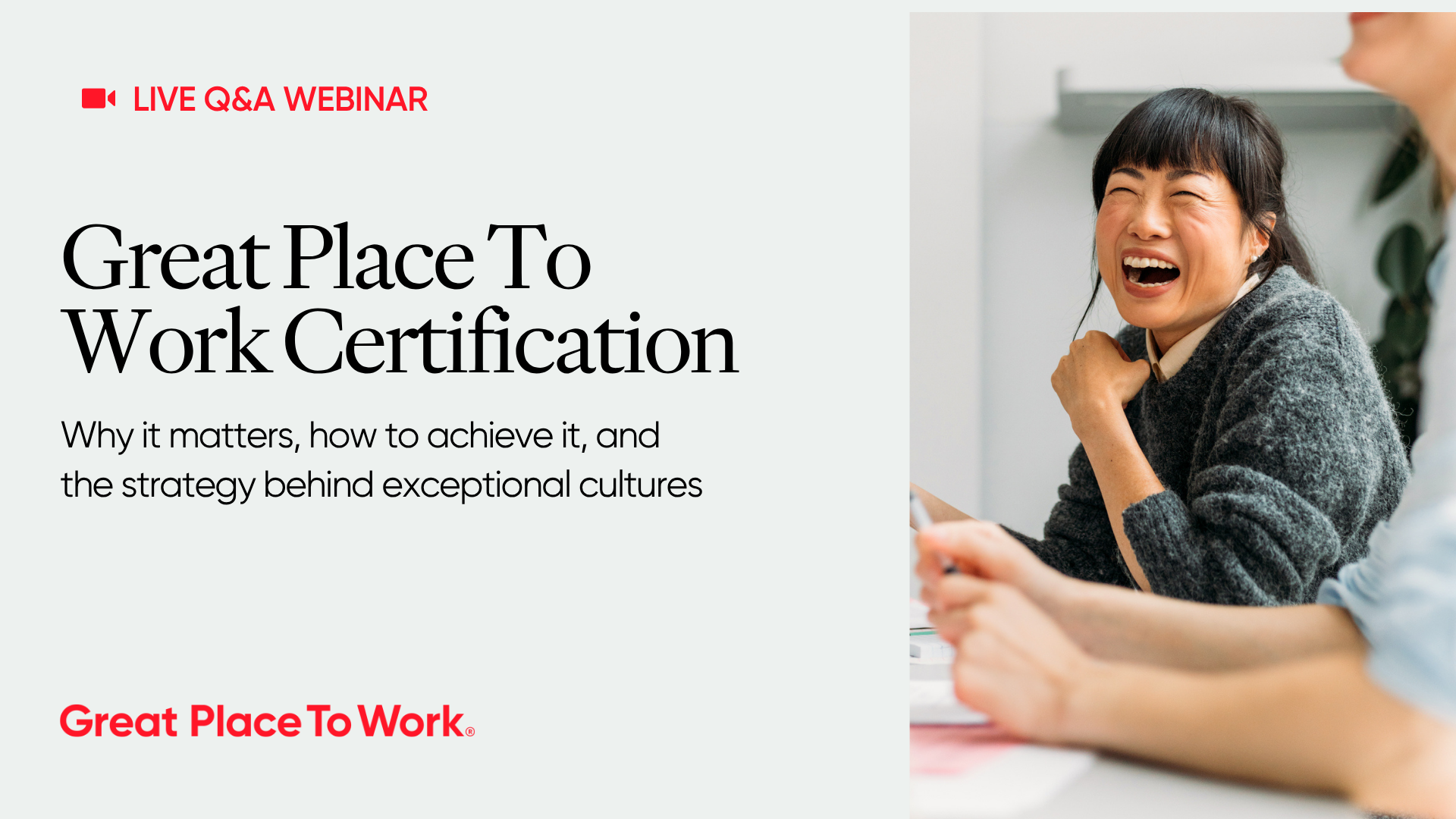 Live Webinar: How to earn Great Place To Work Certification